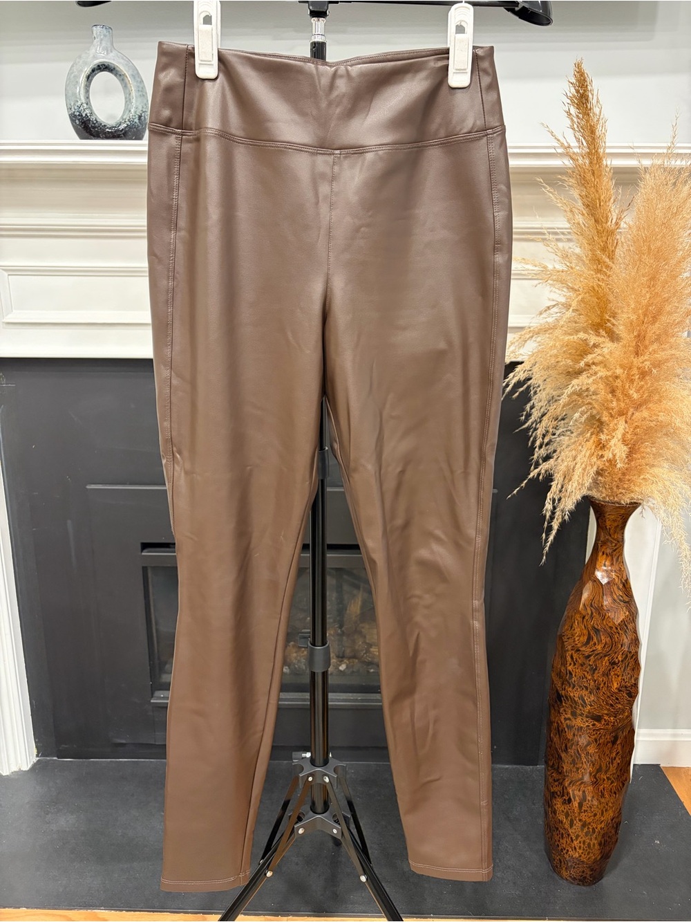 GAP Brown Vegan Leather Leggings